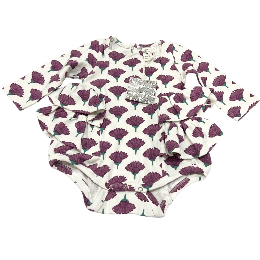 Kate Quinn Purple Floral Kids One Piece